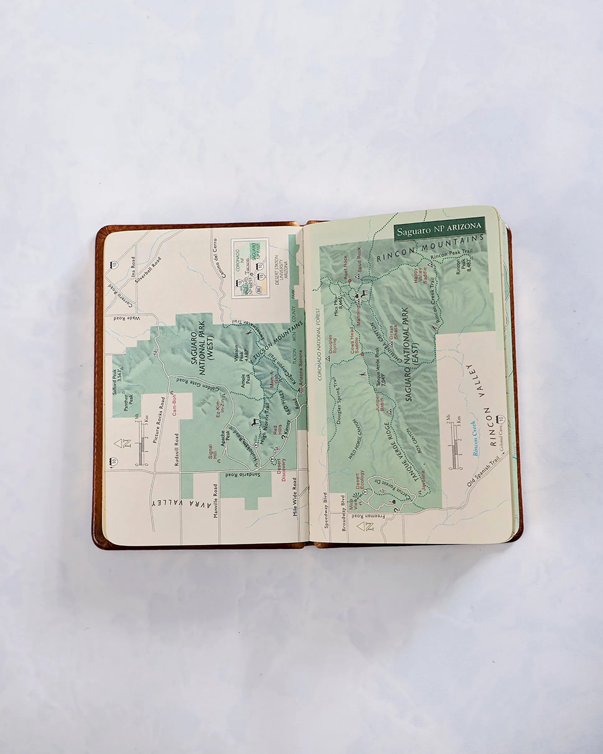 National Parks Pocket Atlas in Brown
