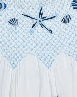 Naya Nightie in Embroidered Shells