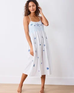 Naya Nightie in Embroidered Shells