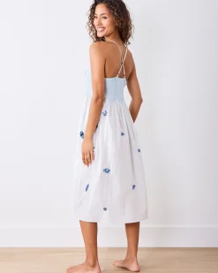 Naya Nightie in Embroidered Shells