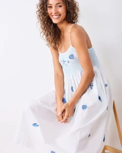 Naya Nightie in Embroidered Shells