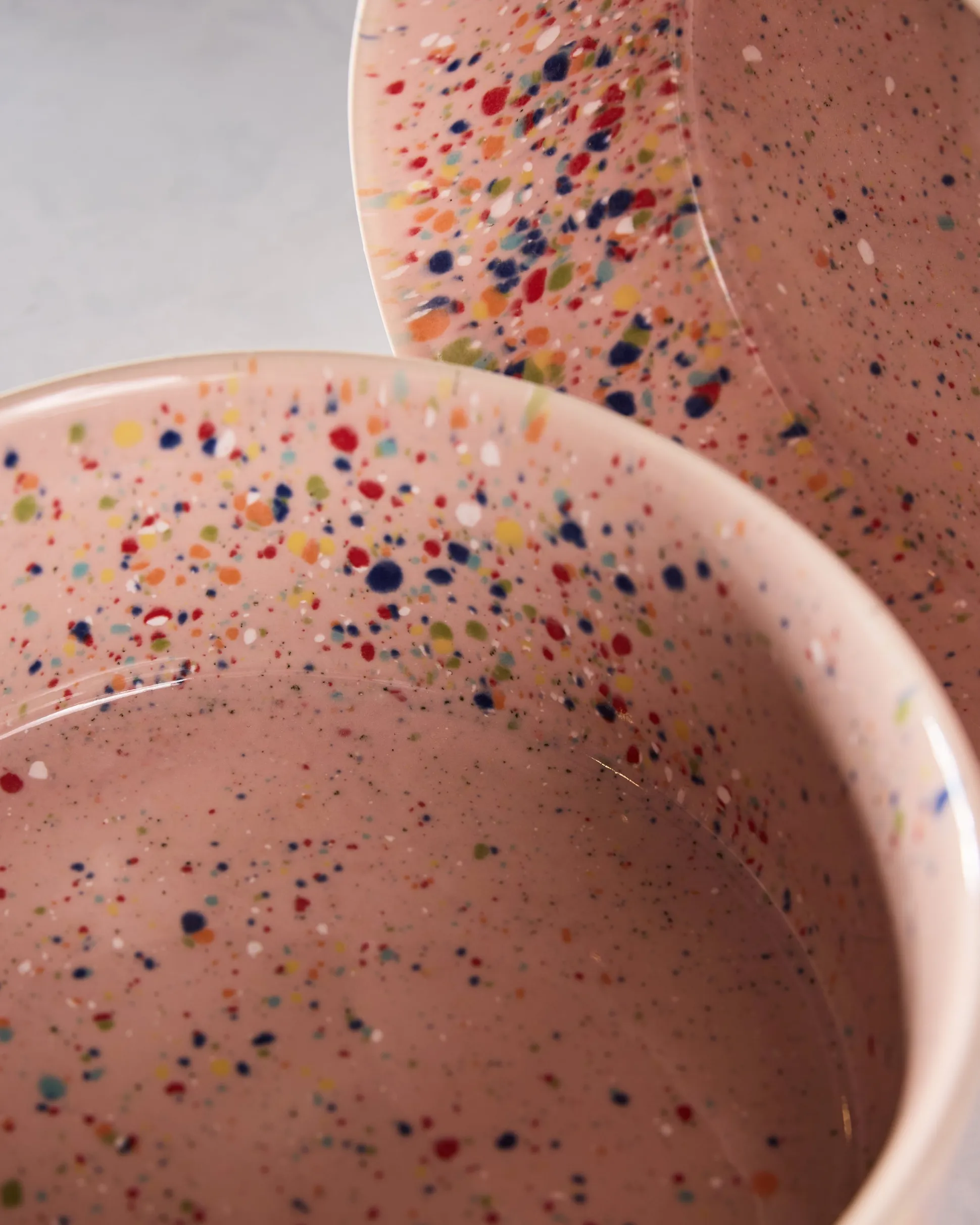 New Party Pet Bowl in Pink Speckle