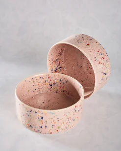 New Party Pet Bowl in Pink Speckle