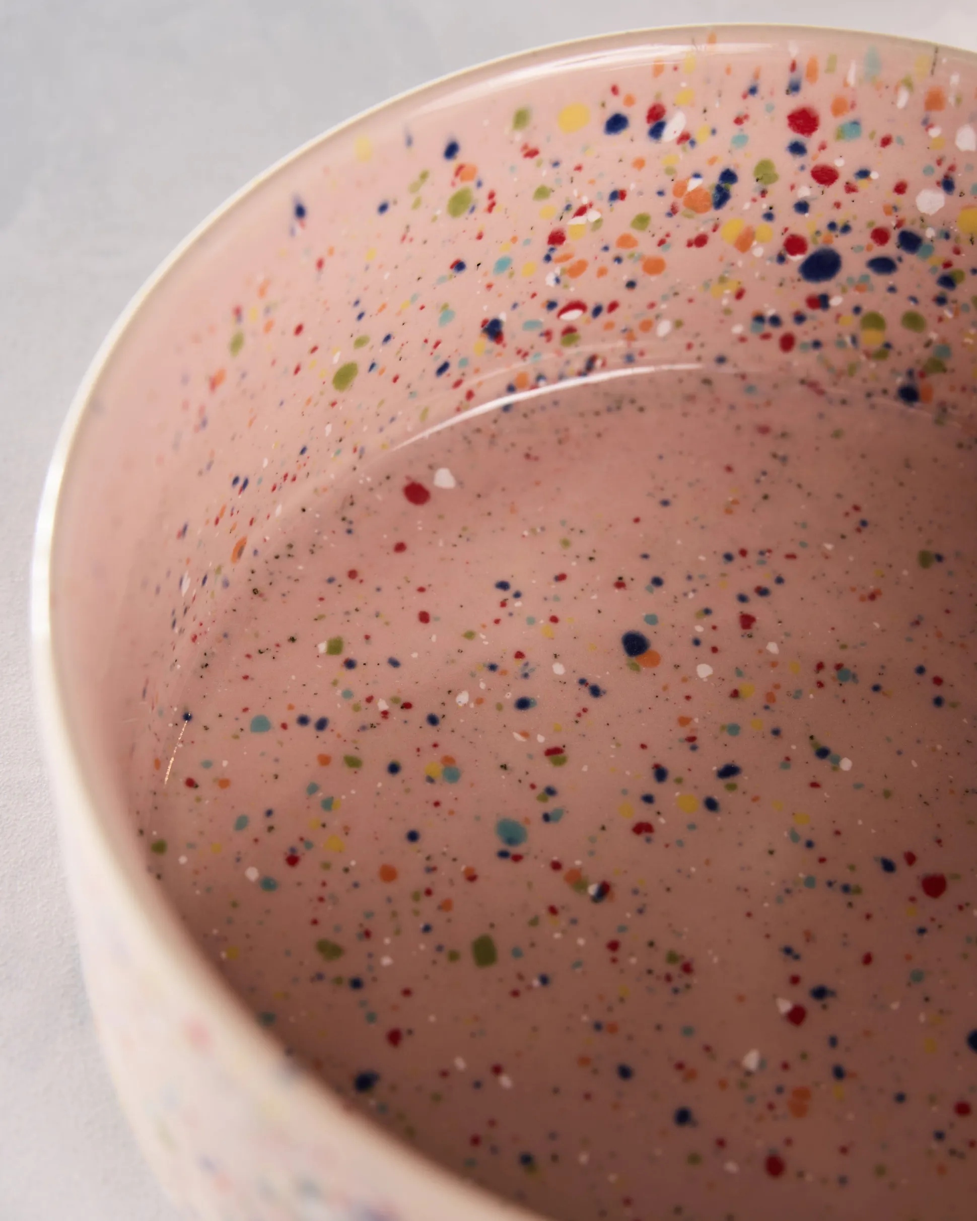 New Party Pet Bowl in Pink Speckle