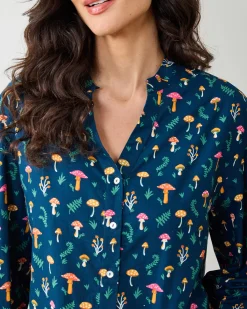 Night Sky Blouse in Mushroom Medley