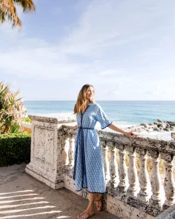Norah Dress in Conch Cascade
