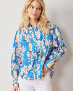 On a Whim Blouse in Antique Vases
