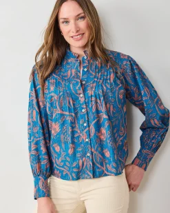 On A Whim Blouse in Etched Vine