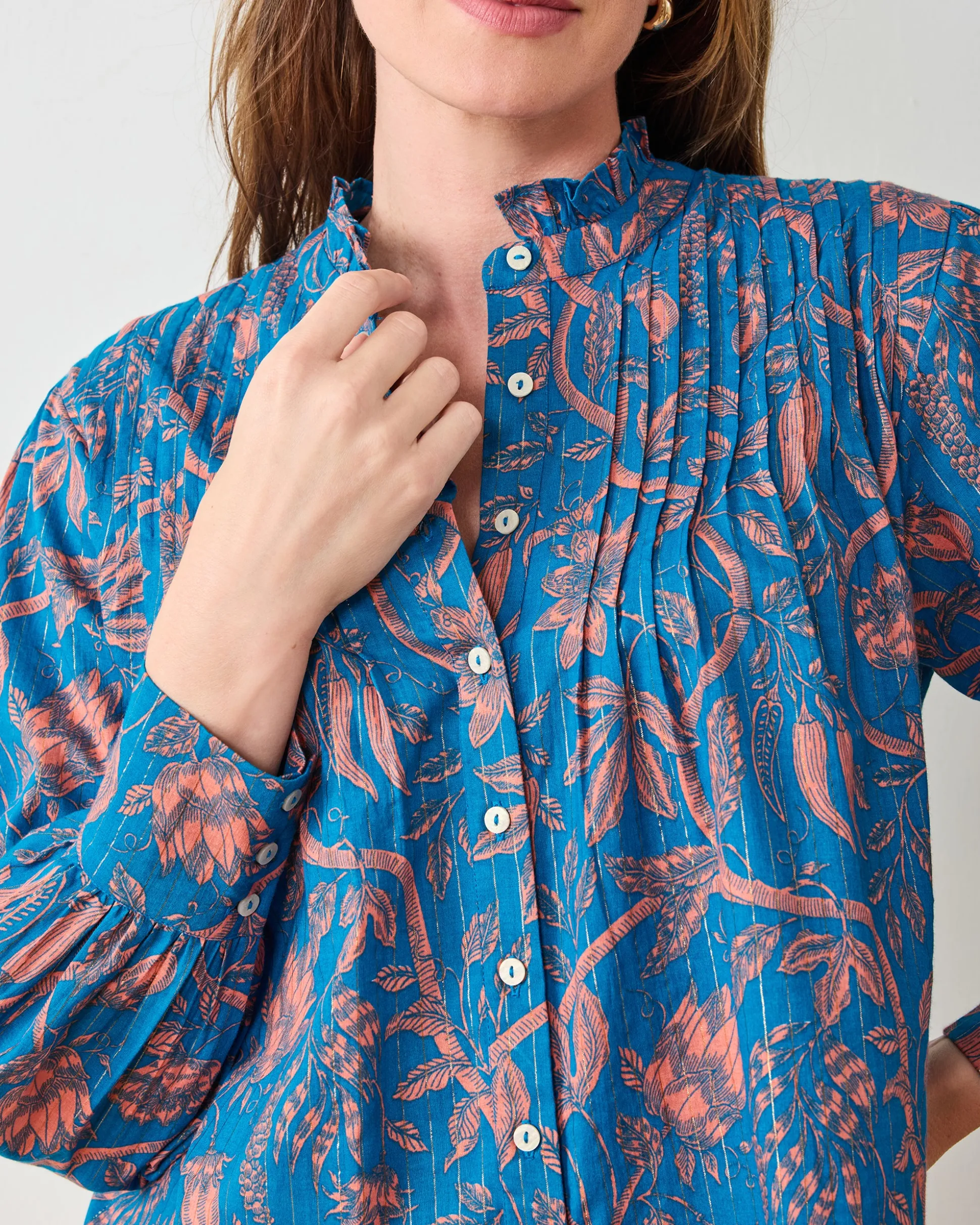 On A Whim Blouse in Etched Vine