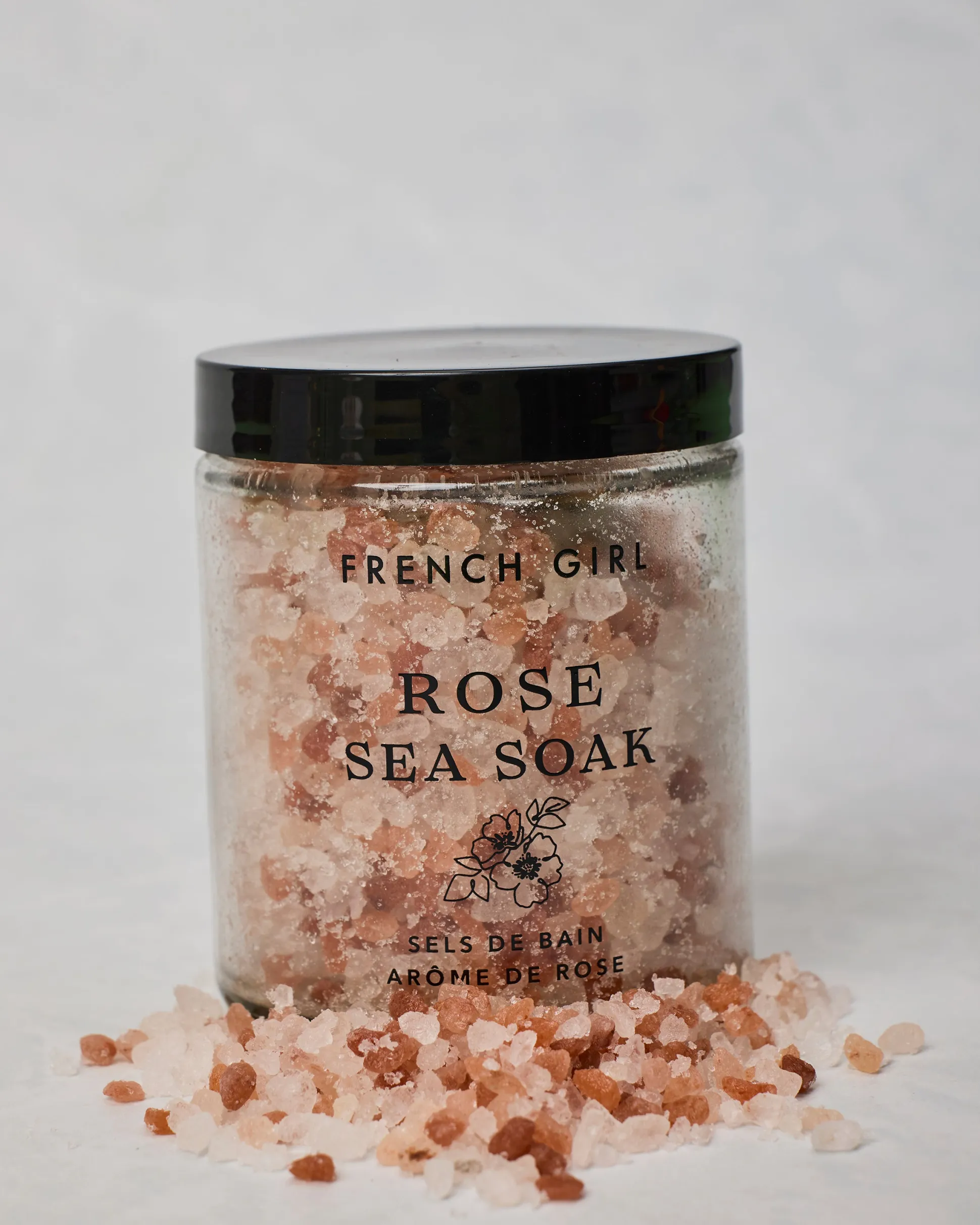 Organic Calming & Soothing Rose Bath Salts in Rose