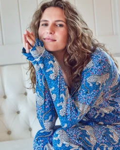 Organic Pima Modal Knit Long PJ Set in Bagheera