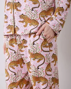 Organic Pima Modal Knit Long PJ Set in Bagheera
