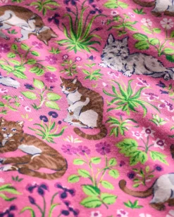 Organic Pima Modal Knit Long PJ Set in Must Love Cats