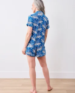 Organic Pima Modal Knit Short PJ Set in Bagheera