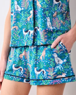 Organic Pima Modal Knit Short PJ Set in Must Love Dogs