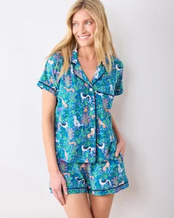 Organic Pima Modal Knit Short PJ Set in Must Love Dogs