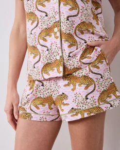 Organic Pima Modal Knit Short PJ Set in Bagheera