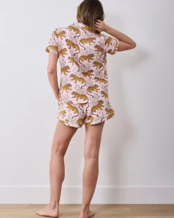 Organic Pima Modal Knit Short PJ Set in Bagheera