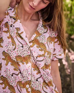 Organic Pima Modal Knit Short PJ Set in Bagheera