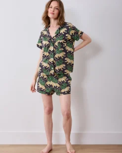 Organic Pima Modal Knit Short PJ Set in Bagheera