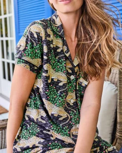 Organic Pima Modal Knit Short PJ Set in Bagheera