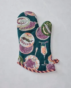 Oven Mitt in Champagne & Caviar