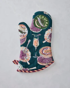 Oven Mitt in Champagne & Caviar