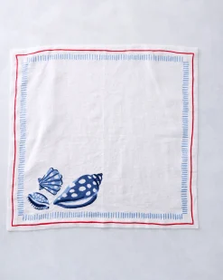 Oversized Linen Napkins Set of 4 in Lobster Landing