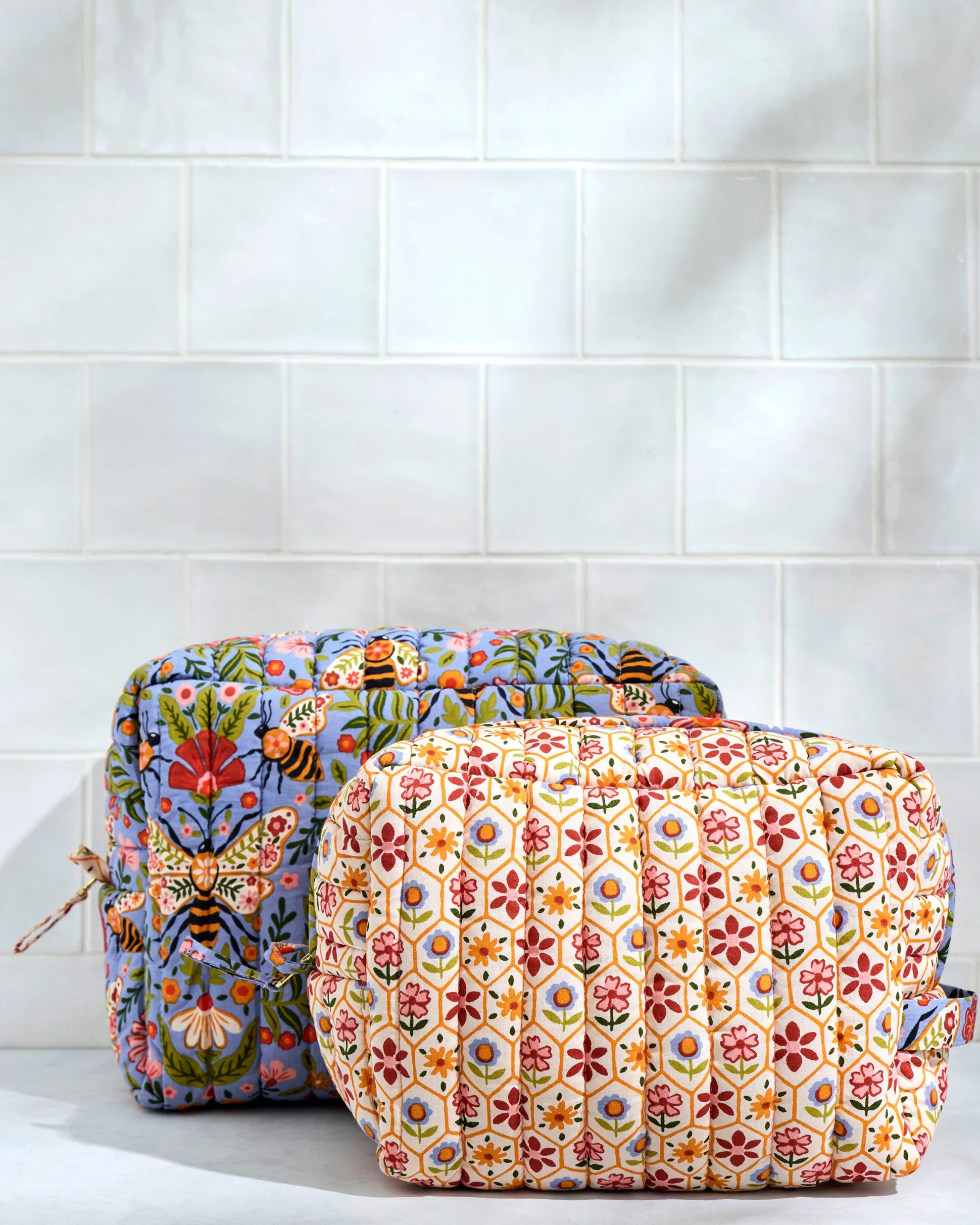 Oversized Pouch Duo in Bee Tapestry