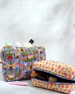 Oversized Pouch Duo in Bee Tapestry
