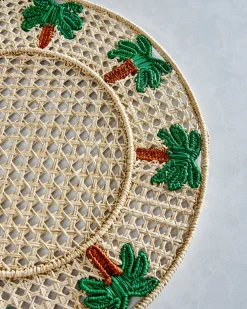 Palm Tree Placemat in Green Combo
