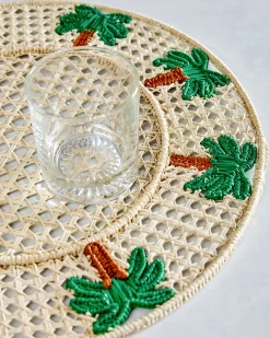 Palm Tree Placemat in Green Combo