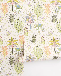 Peel & Stick Wallpaper in Camel's Courtyard