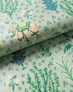 Peel & Stick Wallpaper in Camel's Courtyard