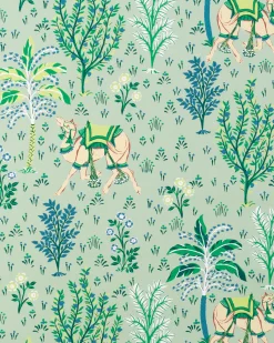 Peel & Stick Wallpaper in Camel's Courtyard