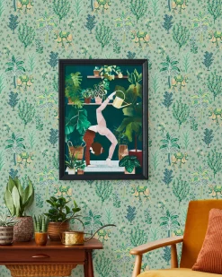 Peel & Stick Wallpaper in Camel's Courtyard