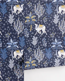 Peel & Stick Wallpaper in Camel's Courtyard