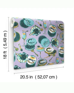 Peel & Stick Wallpaper in Champagne & Caviar