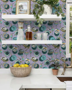 Peel & Stick Wallpaper in Champagne & Caviar