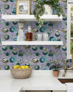 Peel & Stick Wallpaper in Champagne & Caviar