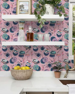 Peel & Stick Wallpaper in Champagne & Caviar