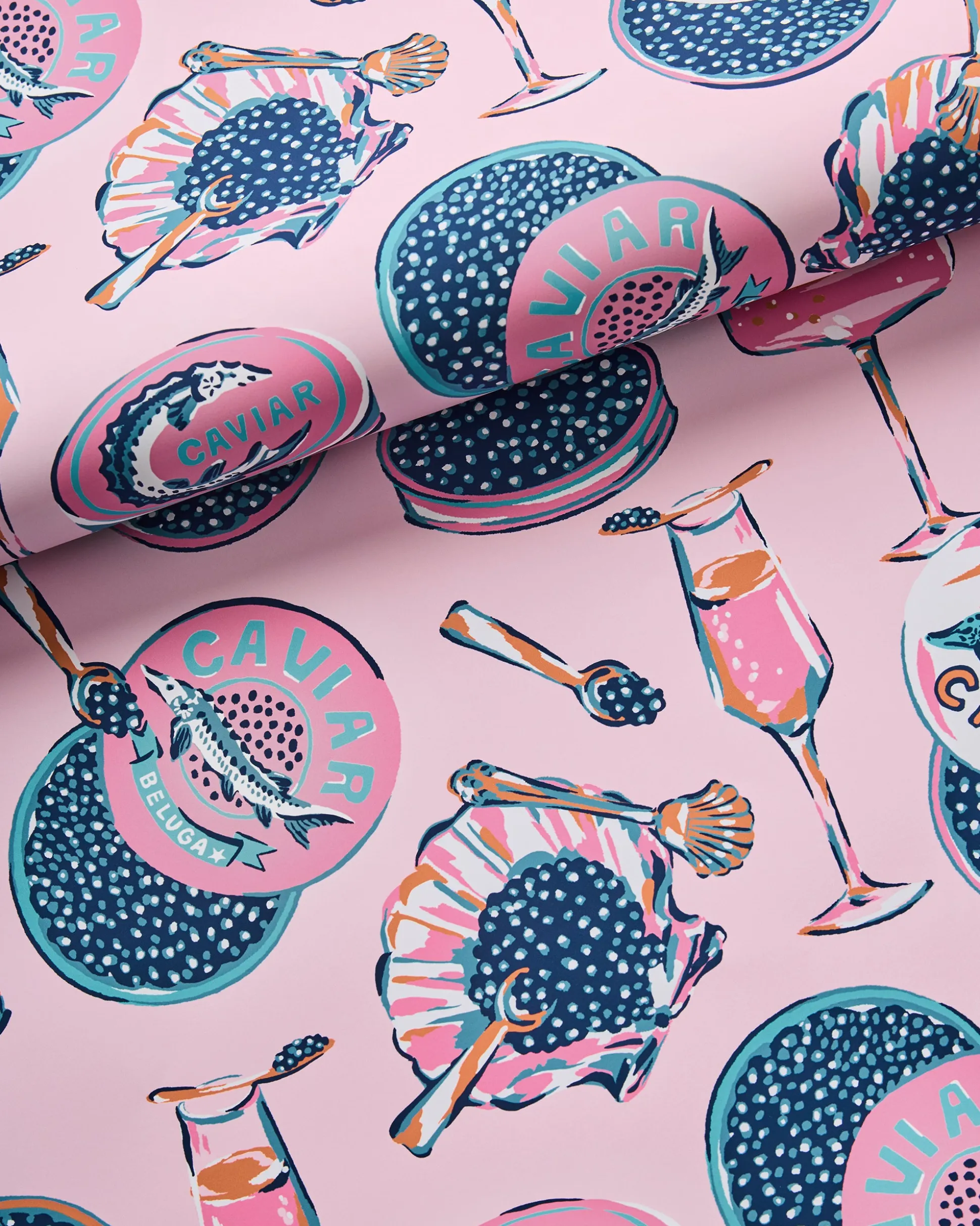 Peel & Stick Wallpaper in Champagne & Caviar