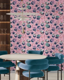 Peel & Stick Wallpaper in Champagne & Caviar