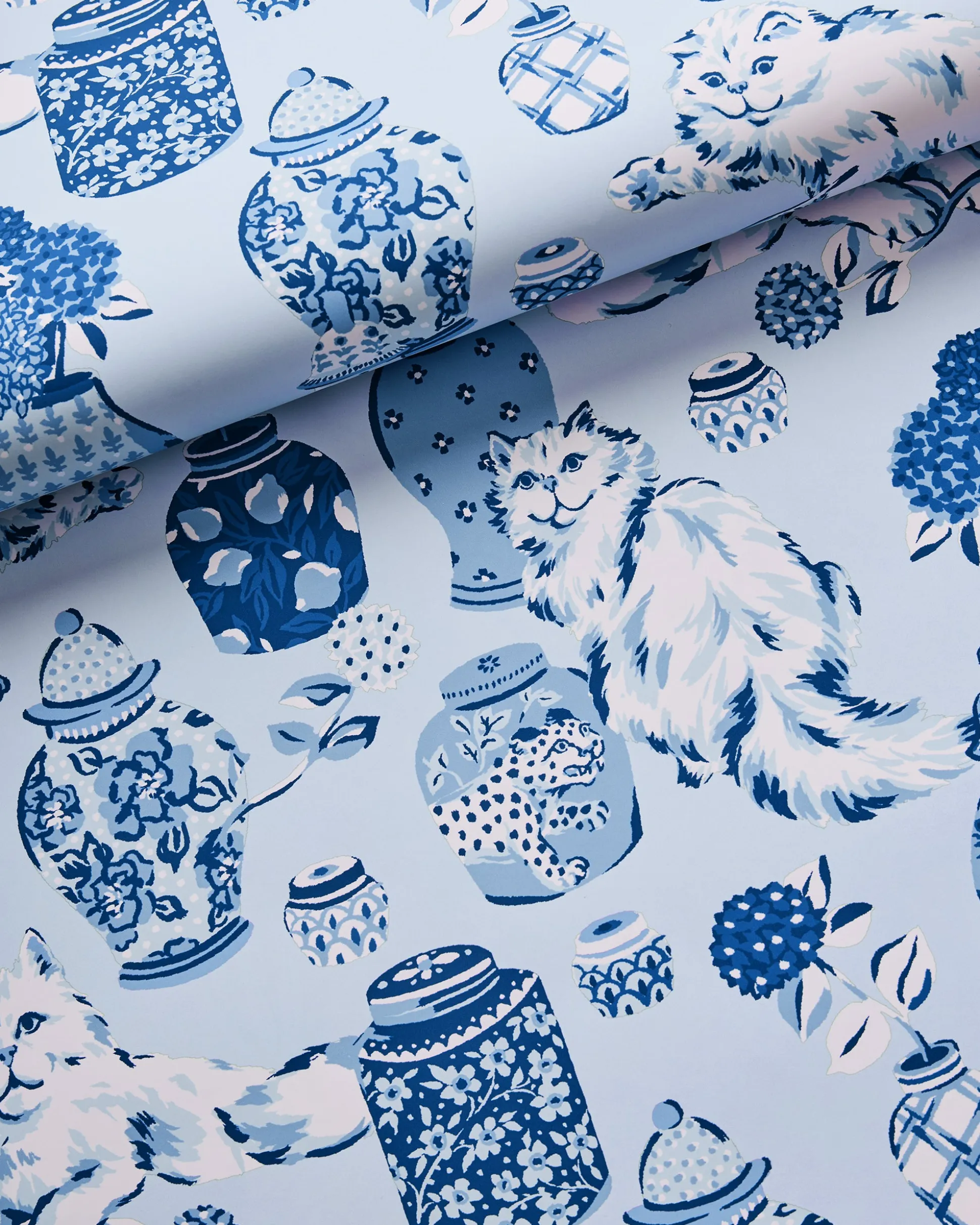Peel & Stick Wallpaper in Fancy Cats