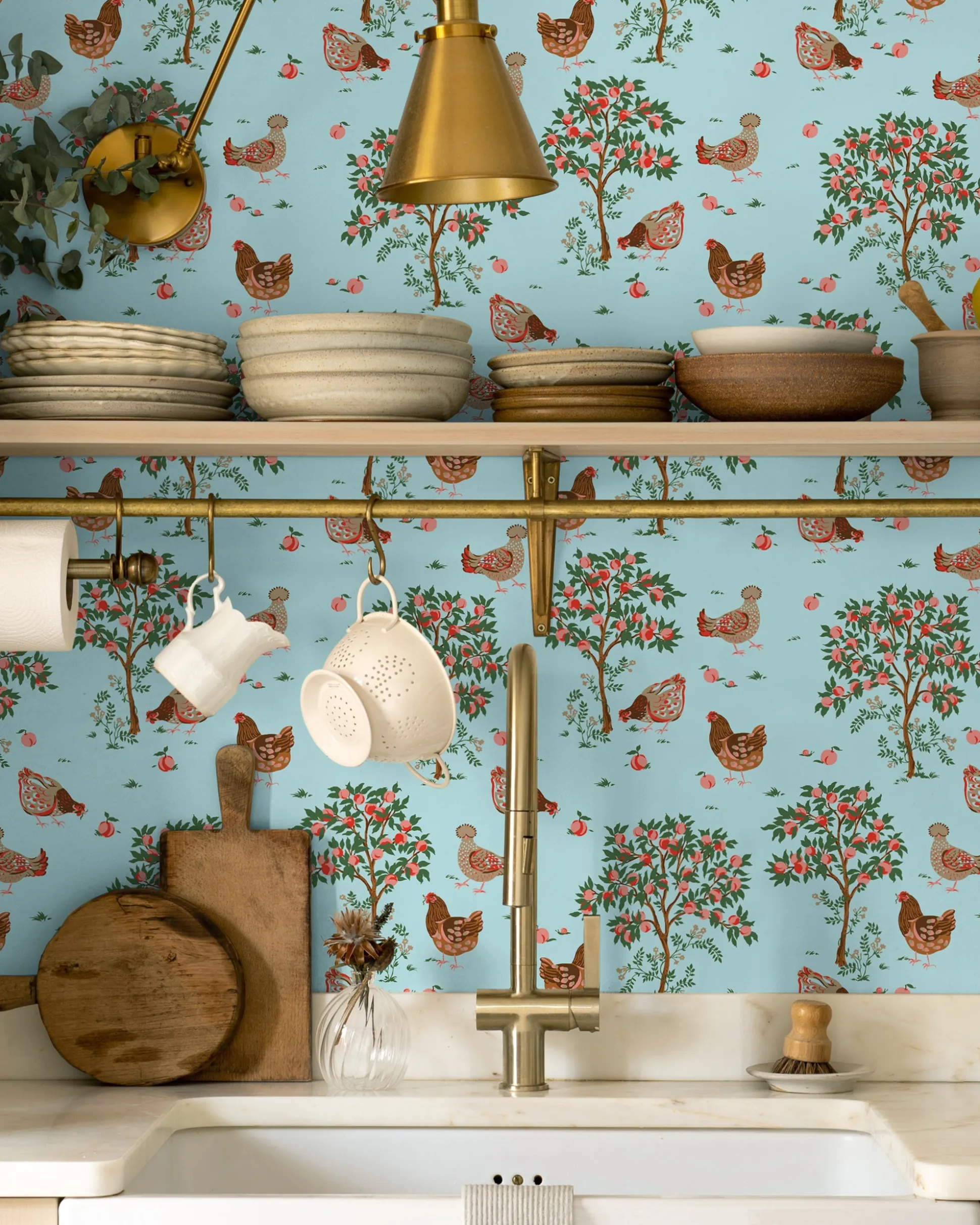 Peel & Stick Wallpaper in Hen House