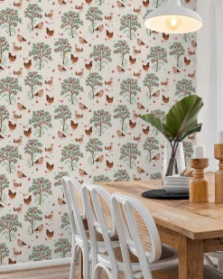 Peel & Stick Wallpaper in Hen House
