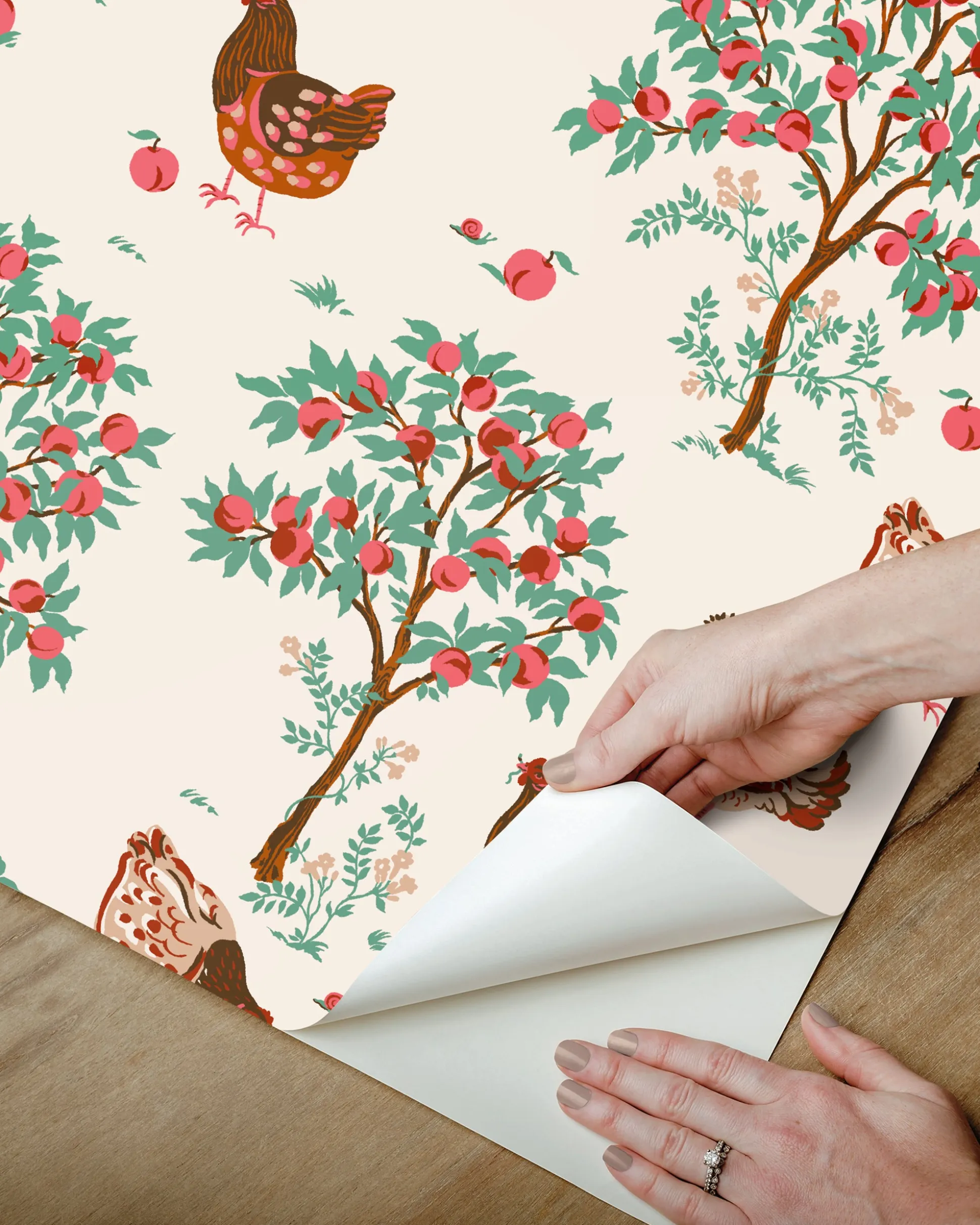 Peel & Stick Wallpaper in Hen House