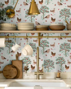 Peel & Stick Wallpaper in Hen House