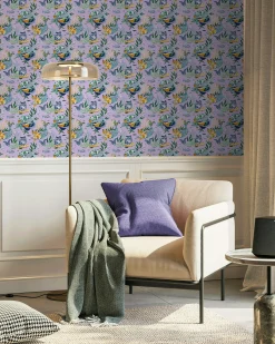 Peel & Stick Wallpaper in Meowing Mermaids
