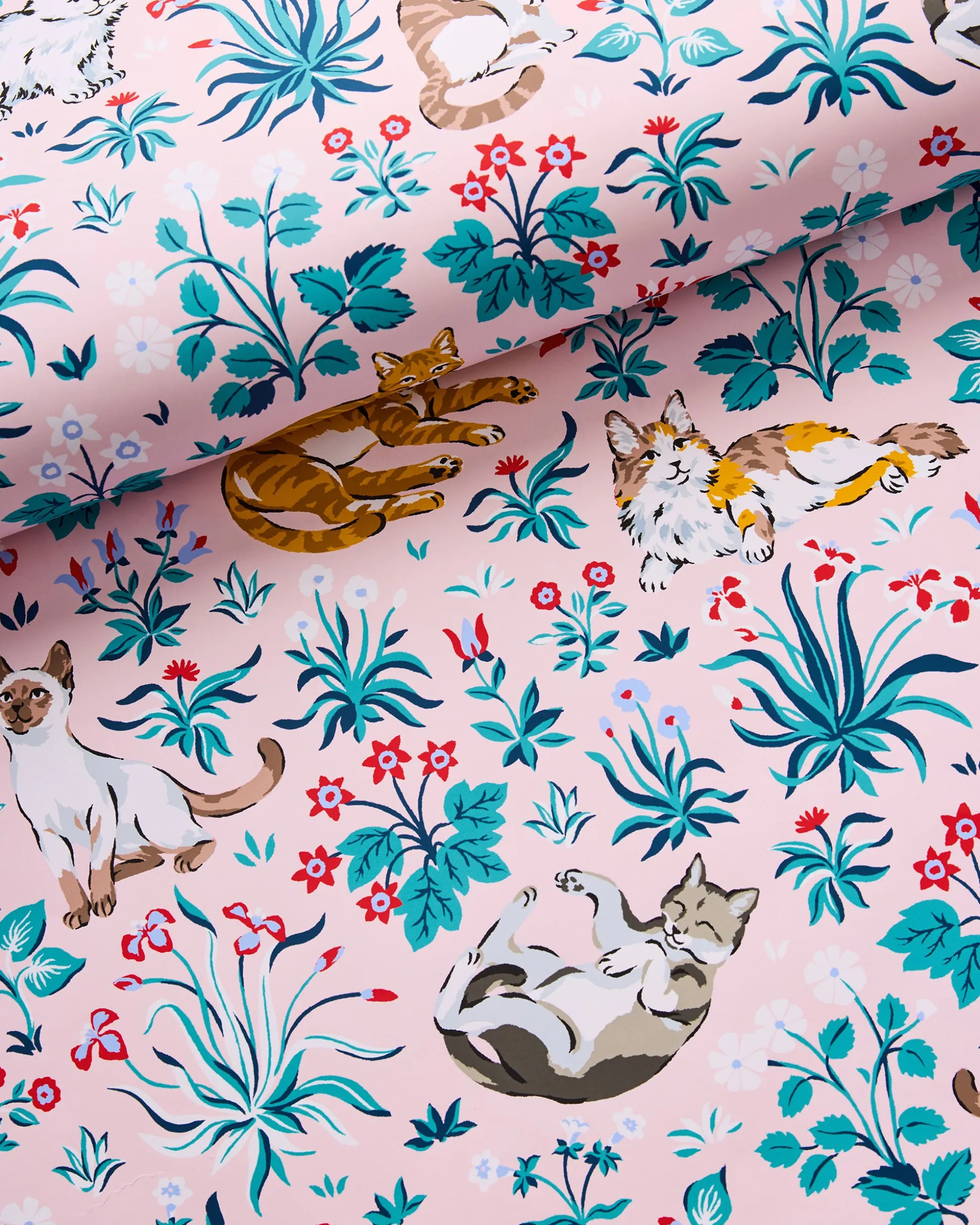 Peel & Stick Wallpaper in Must Love Cats